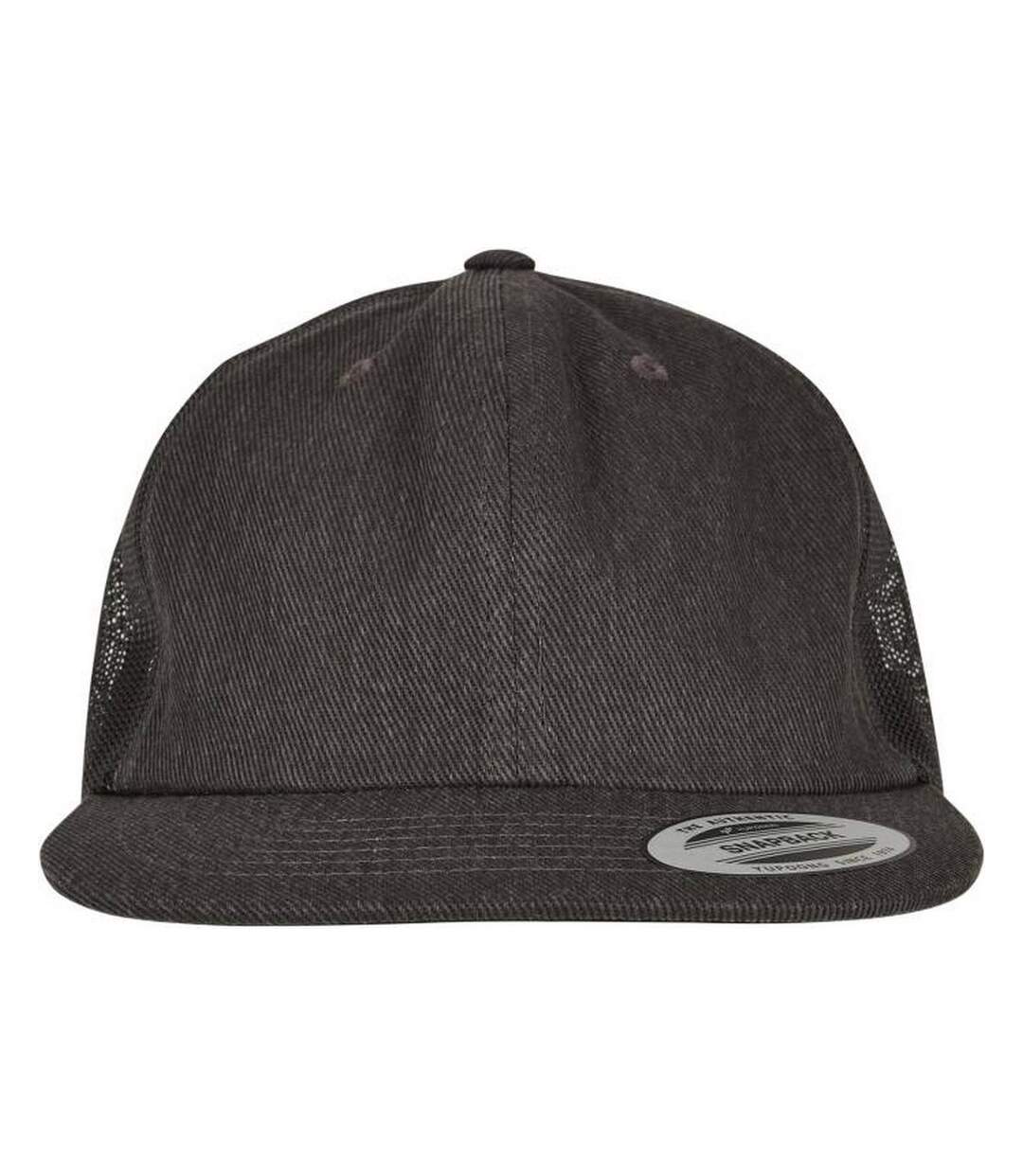 Casquette Trucker Noir Brut Flexfit-1