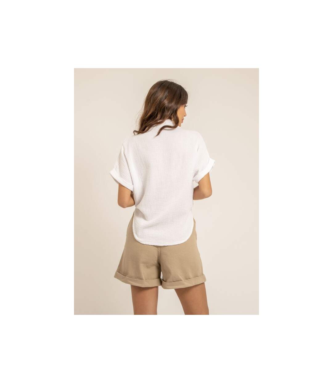 Chemise manches courtes gaze de coton ODETTE - Dona X Lisa-2