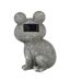 Statuette Déco Grenouille Solaire 22cm Gris-2
