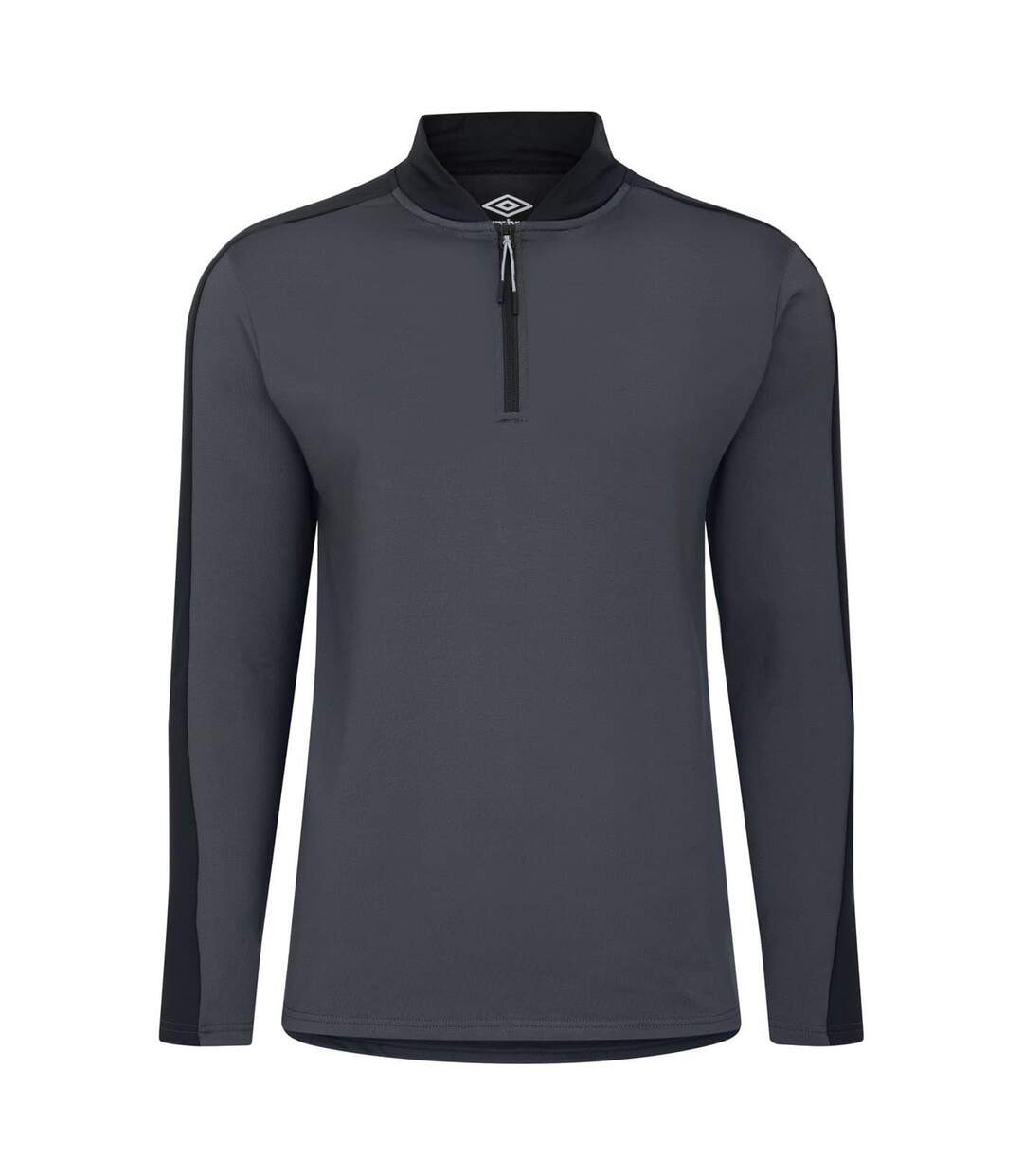 Mens Colour Block Ribbed Regular Sweatshirt Black Umbro-1