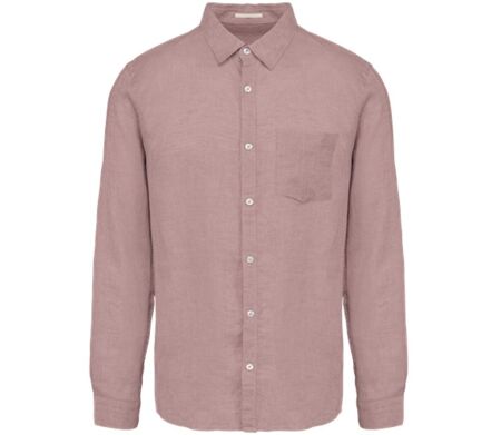 Chemise en lin - Homme - PATS504 - rose pétale