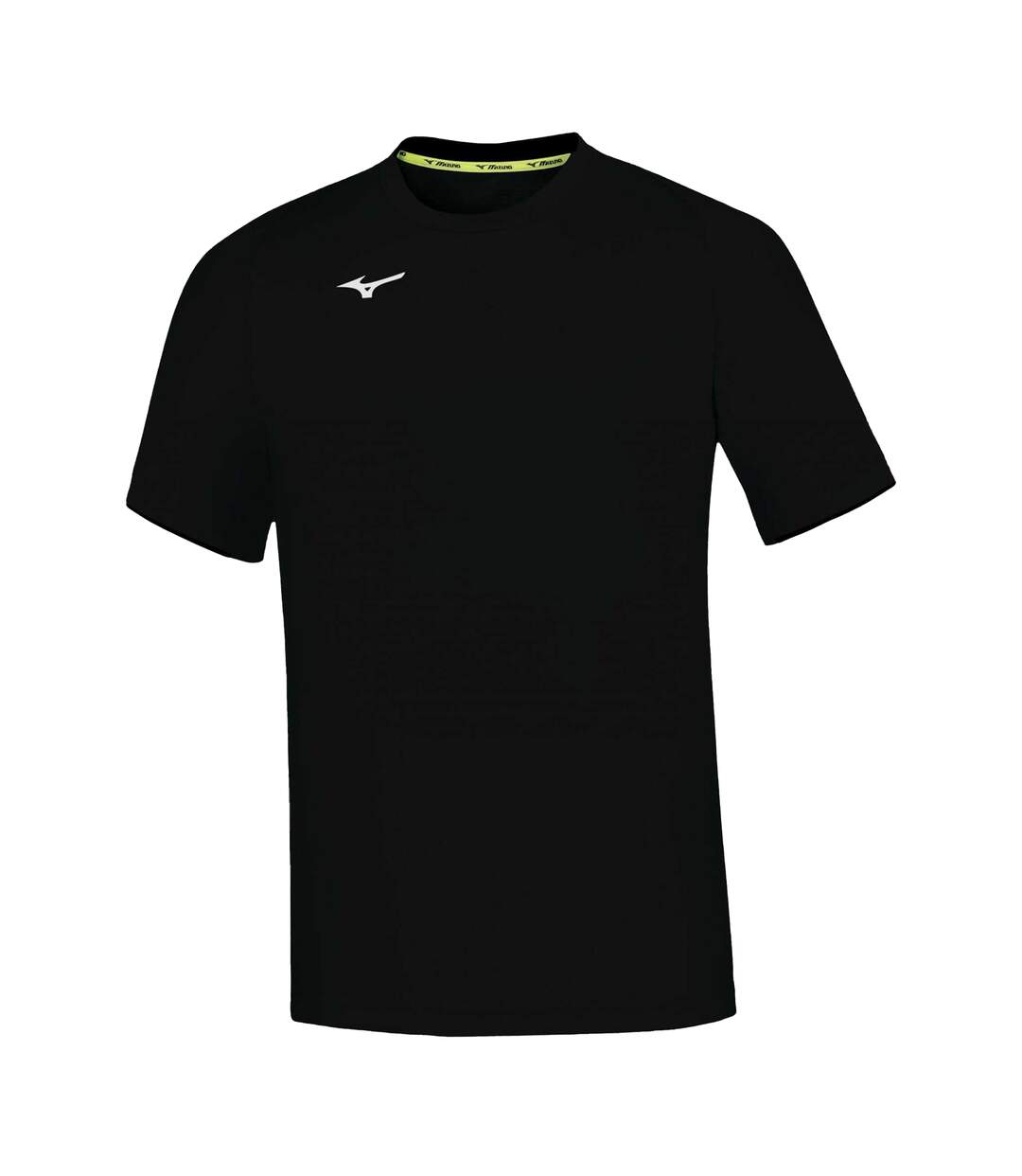 T-shirt Manches Courtes Motif/style Central Homme Noir Mizuno-1