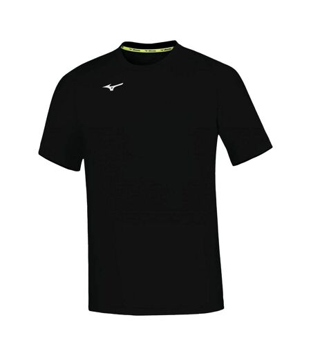 T-shirt Manches Courtes Motif/style Central Homme Noir Mizuno