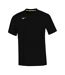 T-shirt Manches Courtes Motif/style Central Homme Noir Mizuno-1