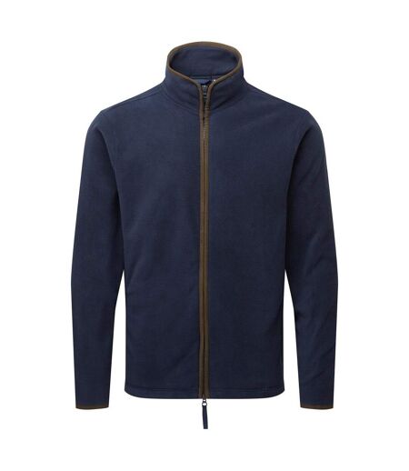 Veste Polaire Artisan Homme Bleu Marine Marron Premier
