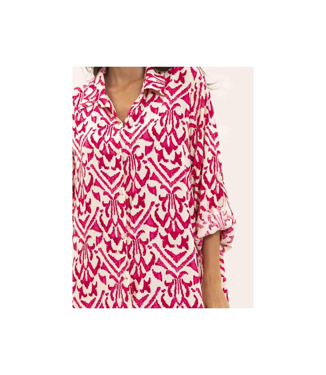 Robe chemise motifs IRVINIE - Dona X Lisa-3