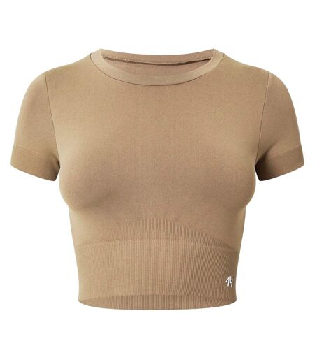 T-shirt Court Femme Marron 4th & Reckless