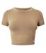 T-shirt Court Femme Marron 4th & Reckless-2
