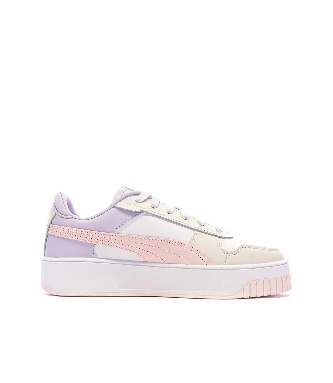 Baskets blanches/mauve/rose clair femme puma wns carina street-2