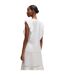 Womens/ladies Keyhole Regular Ruffle Blouse White Boss-3