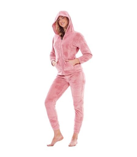 Ensemble De Pyjama Long Motif/style Cœur Femme Rose Keanu