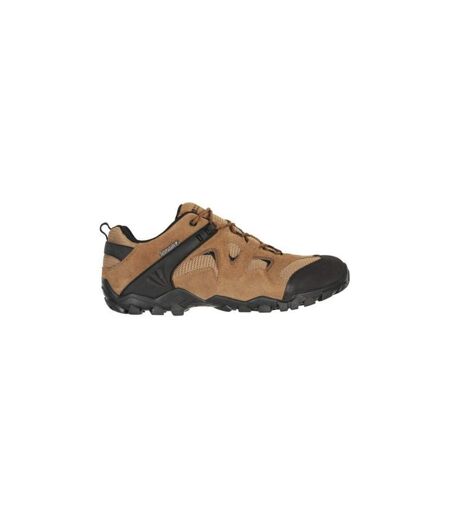 Mountain Warehouse Mens Curlews Waterproof Suede Walking Shoes (Dark Beige) - UTMW142