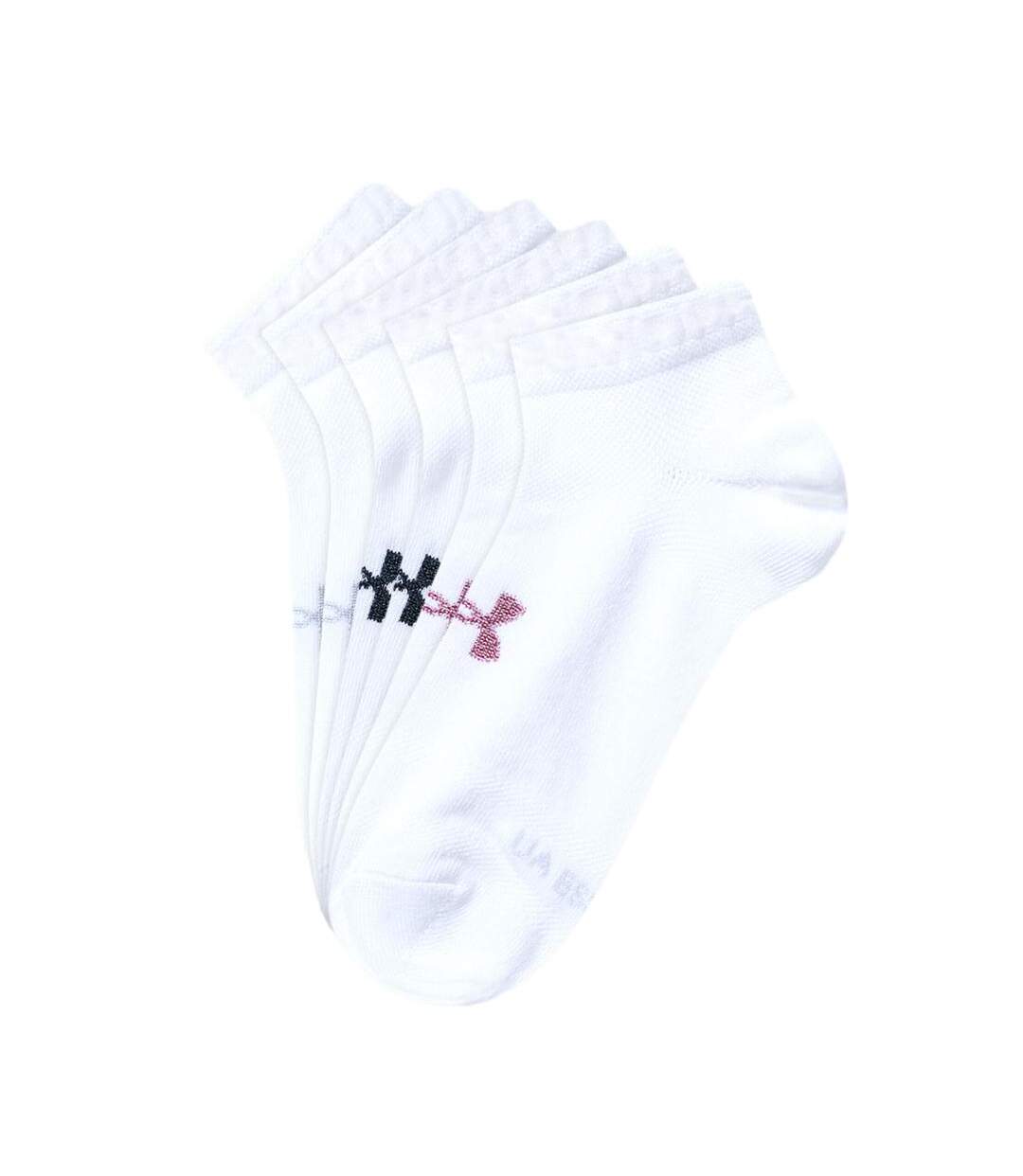 Lot de 3 Paires Chaussettes Blanches Femme Under Armour Low Cut - 31/36-1