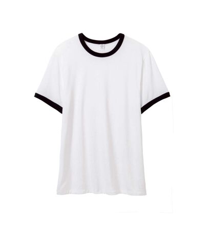 Alternative Apparel Mens 50/50 Vintage Jersey Ringer T-Shirt (White/Black) - UTRW7149