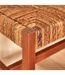 Banc 2 places avec assise tressée en bois SIDOAN - Marron-3