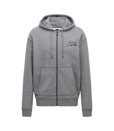 Womens/ladies Sanyo Full Zip Hoodie Grey Boss X Russel