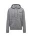 Womens/ladies Sanyo Full Zip Hoodie Grey Boss X Russel-1