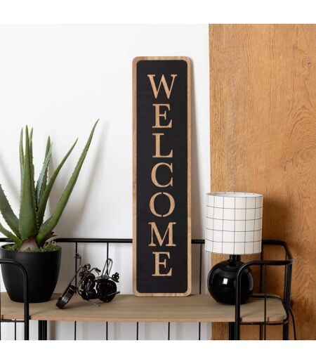 Décoration Murale Welcome Wilfried 57cm Noir