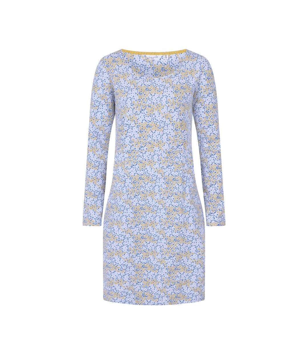 Robe Motif/style Primevère Femme Bleu Jaune Lazy Jacks-3