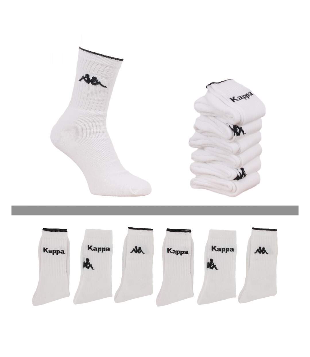 Chaussettes sport homme Kappa lot de 6-1