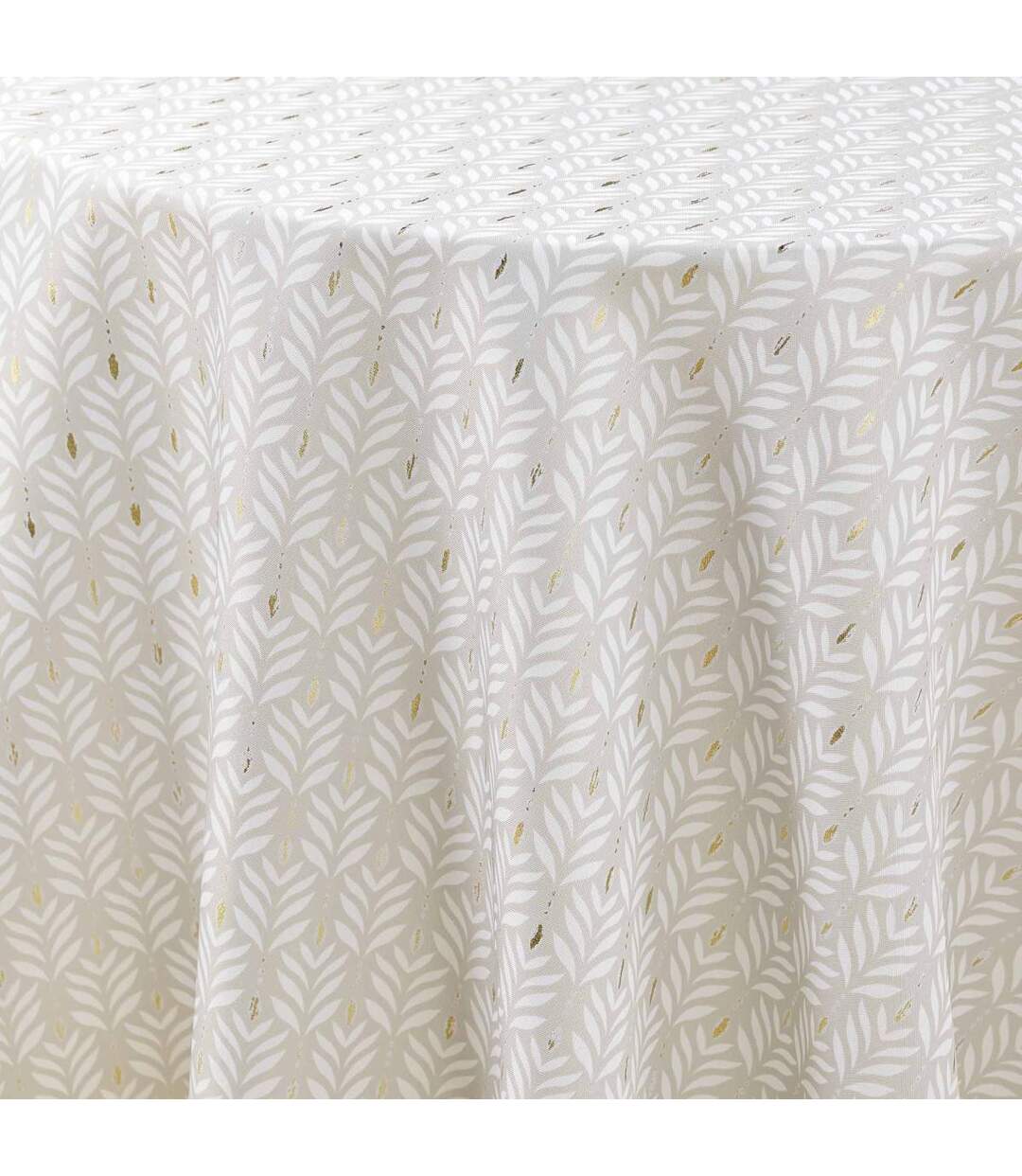 Nappe Ronde Imprimé Piana 180cm Naturel-3