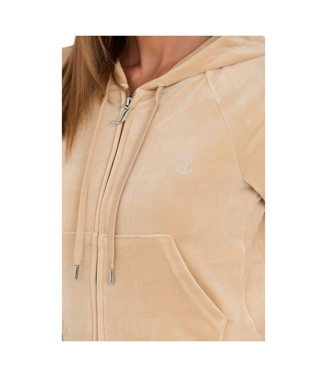 Veste À Capuche Motif/style Logo Classique Madison Femme Sable Juicy Couture-4