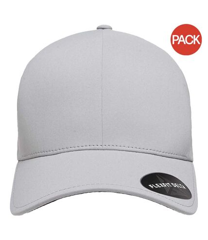 Lot de 2  casquettes imperméables flexfit adulte argent Yupoong