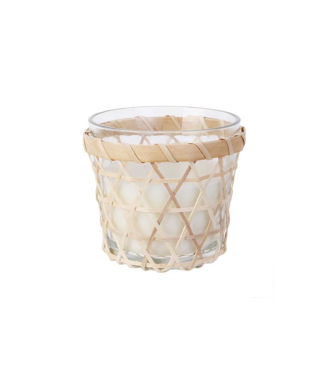Bougie Parfumée Panier en Bois 12cm Fleur de Tiaré-1
