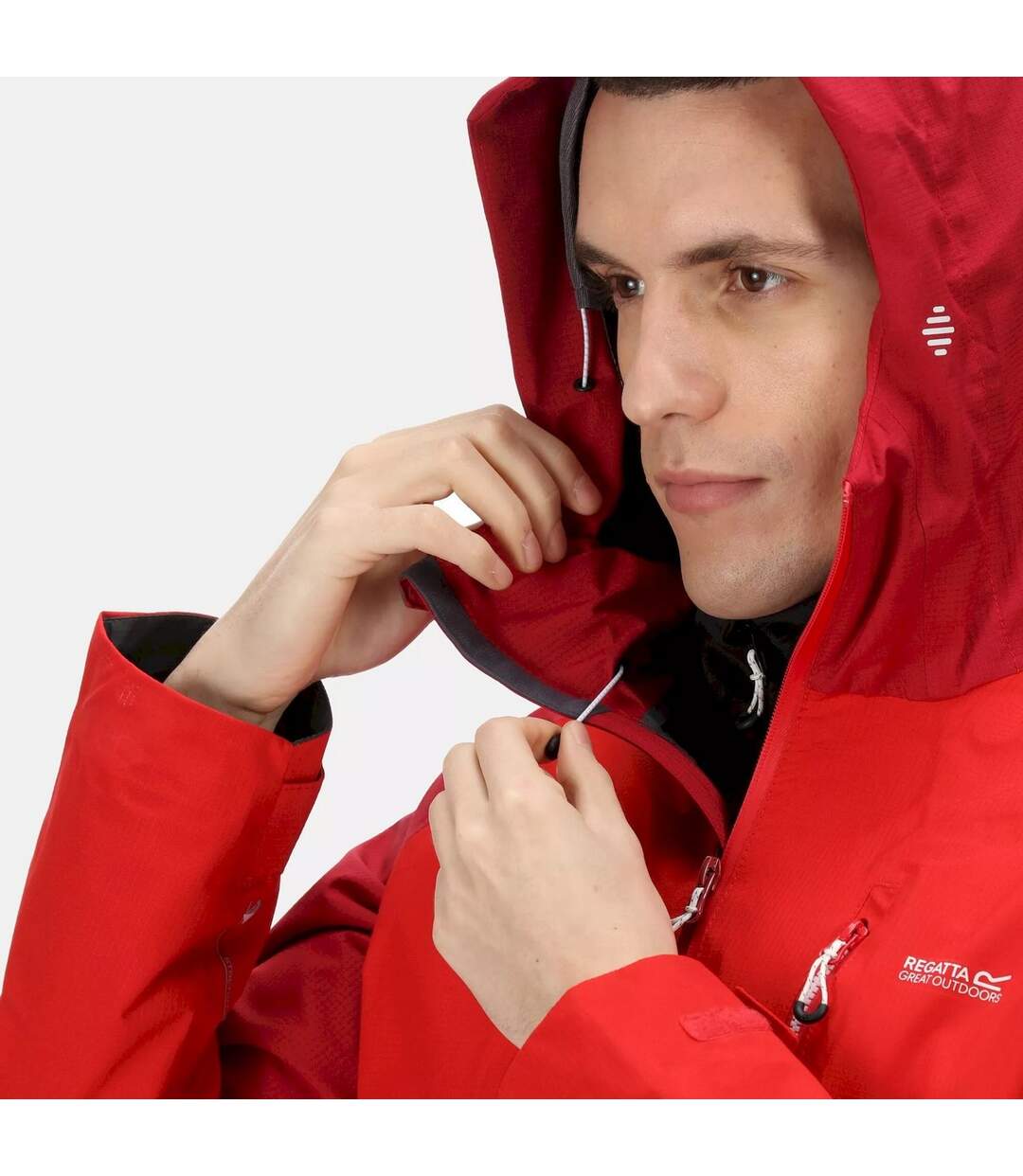 Veste imperméable sacramento homme rouge foncé / rouge sang Regatta-3