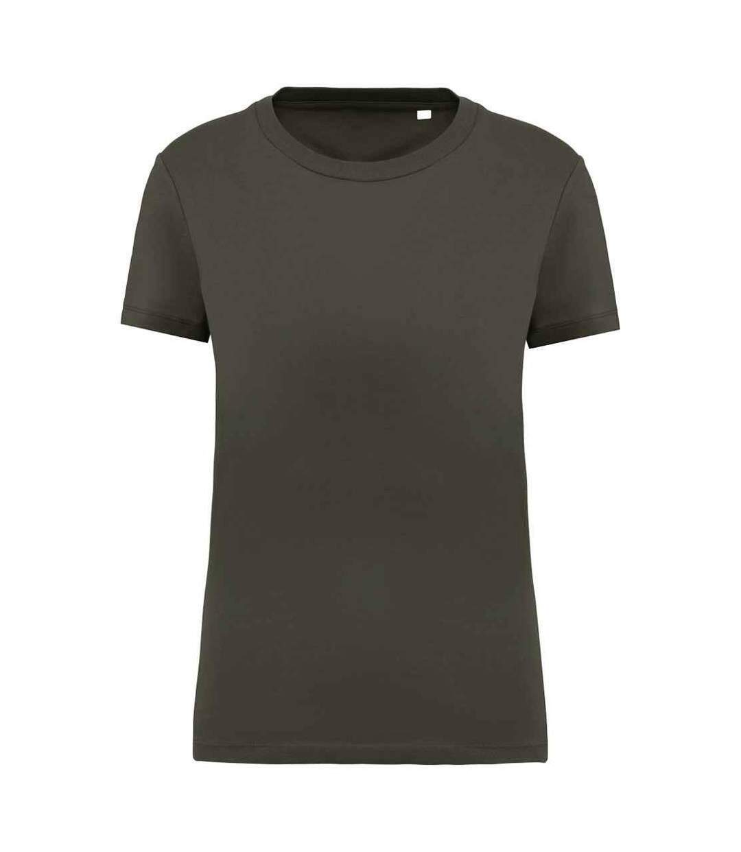 Womens/ladies t-shirt organic khaki Native Spirit-1