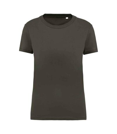 Womens/ladies t-shirt organic khaki Native Spirit