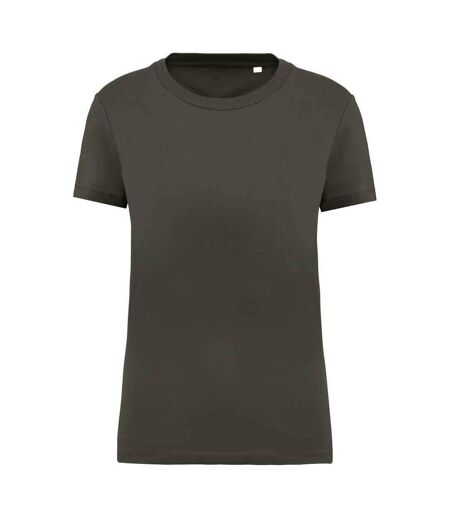 Womens/ladies t-shirt organic khaki Native Spirit