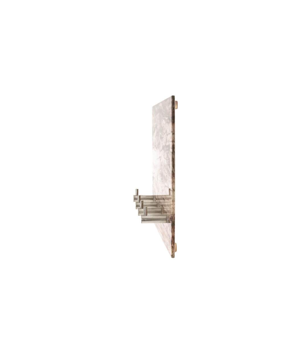 Porte-Clés Mural en Verre Écorce 30cm Marron-3