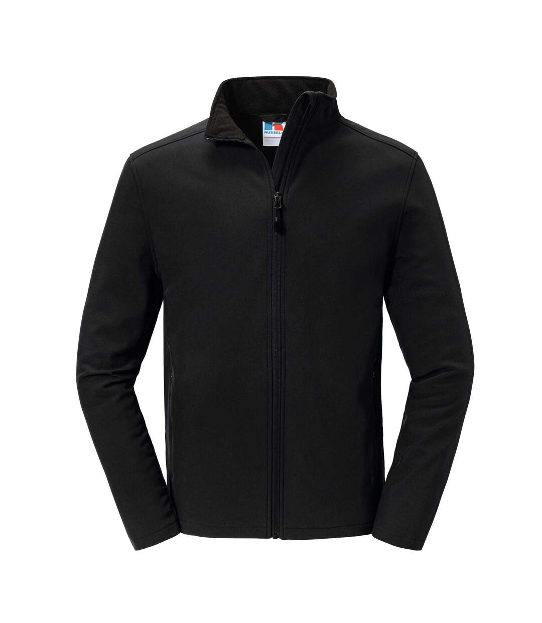 Mens Essential Soft Shell Jacket Black Russell-1