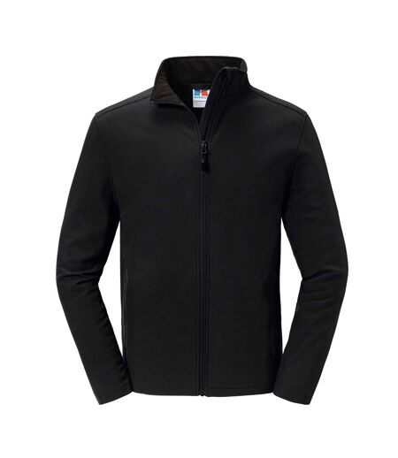 Mens Essential Soft Shell Jacket Black Russell