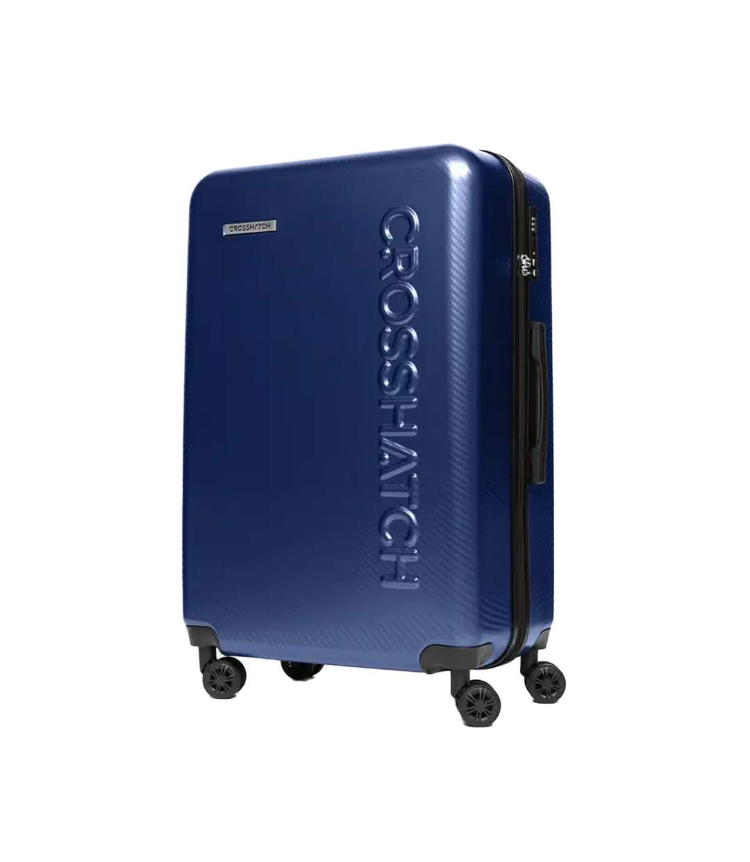 Pack Of 3  Escapade Embossed 4 Wheeled Suitcase  S-m-l Royal Blue Crosshatch-2