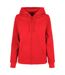 Womens/ladies basic full zip hoodie city red Build Your Brand-1