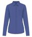 Chemise popeline manches longues - Femme - K549 - bleu cobalt