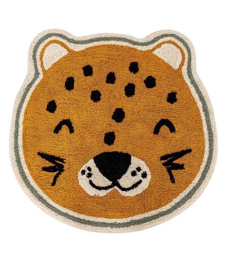 Tapis Déco Enfant Léopard 90cm Ocre