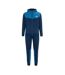 Mens Two Tone Cotton Blend Workout Tracksuit Navy Royal Blue Lonsdale-1