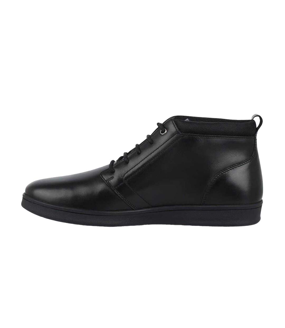 Mens Elgan Leather Flat Boots Black Firetrap-3