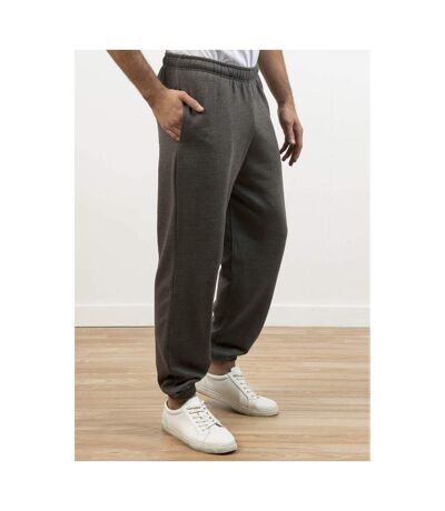 College Cuffed Sweatpants / Jogging Bottoms Charcoal Awdis