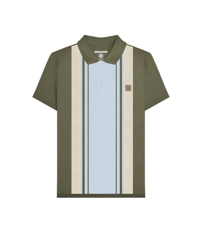 Mens ss25 classic polo shirt khaki green Lambretta