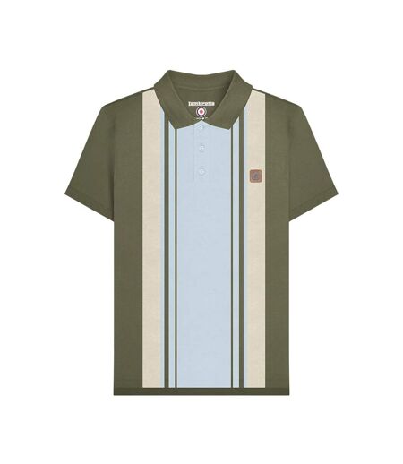 Mens ss25 classic polo shirt khaki green Lambretta