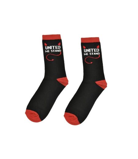 Chaussettes UNITED WE STAND - Adulte (Noir / Rouge) - UTBS3675