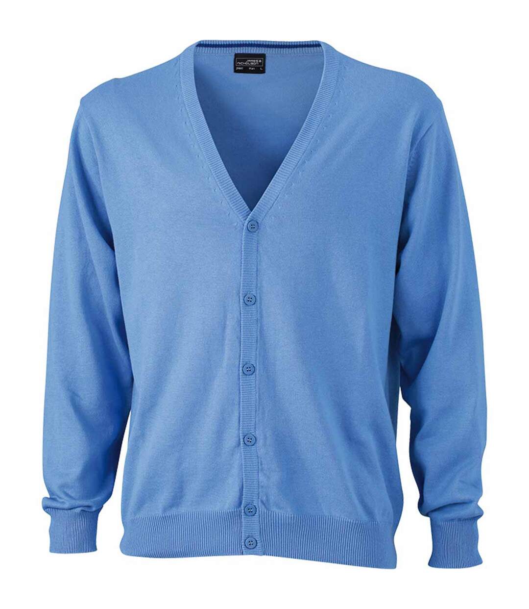 Gilet boutonné cardigan - HOMME - JN661 - bleu glacier