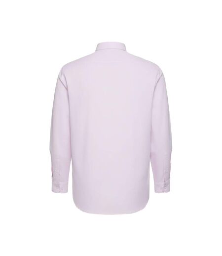 Mens D555 Richard Oxford Kingsize Tall Long-sleeved Shirt Pink Duke