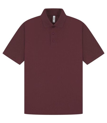 Classic Mens Pique Polo Maroon Casual