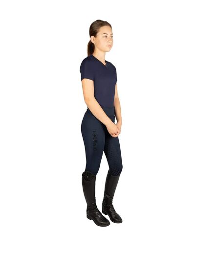 Womens/ladies Torrellas Horse Riding Tights Navy HYCONIC