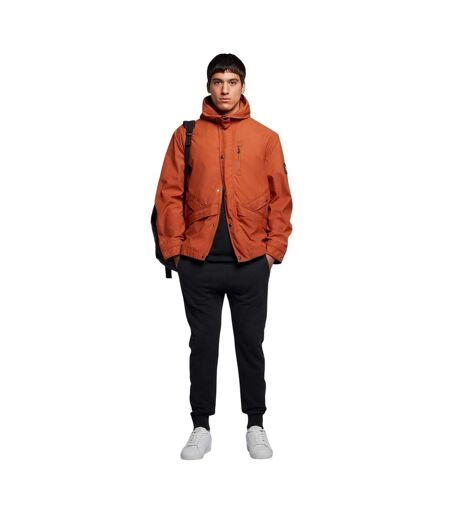 Mens Hooded Jacket Orange Lyle & Scott